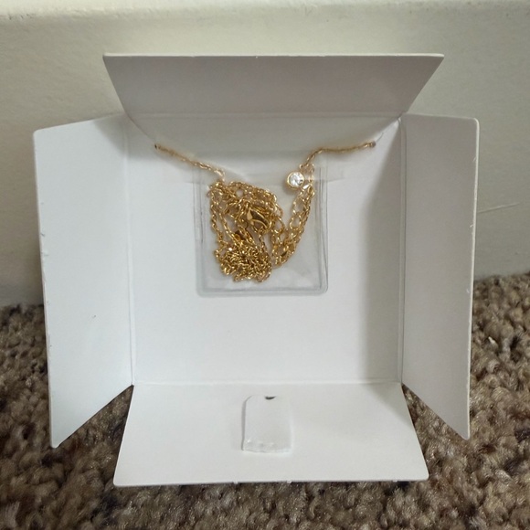 Kate Spade Necklace One in a Million "a" Initial Pendant Gold Plated NWT NIB - Picture 4 of 4